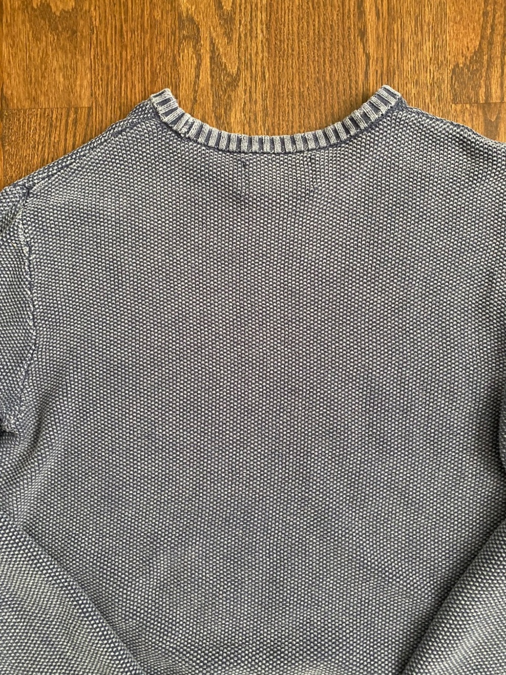 COASTAORO Textured Knit Cotton Sweater Men’s Size L Gray Crewneck Pullover - Picture 8 of 9